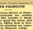 Katherine Merritt Concluded Summer Duties