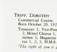Dorothy Tripp, Bhs 1945