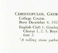 George Christopulos, Bhs 1945