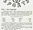 Sports, 1942 And 1943, Bhs