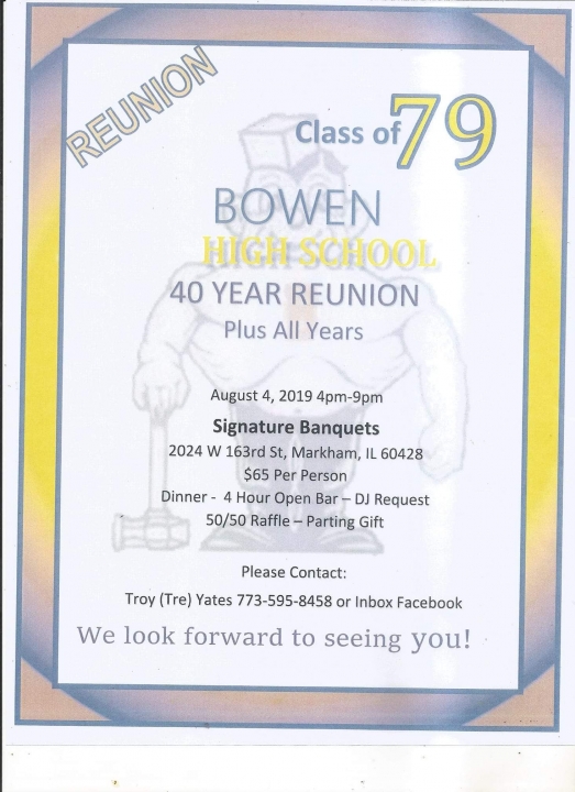 Bowen High School Reunion  Class of 1979
