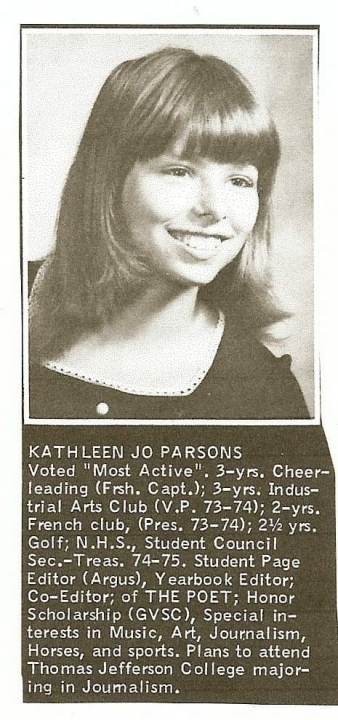 Kathleen Parsons - Class of 1975 - Edwardsburg High School