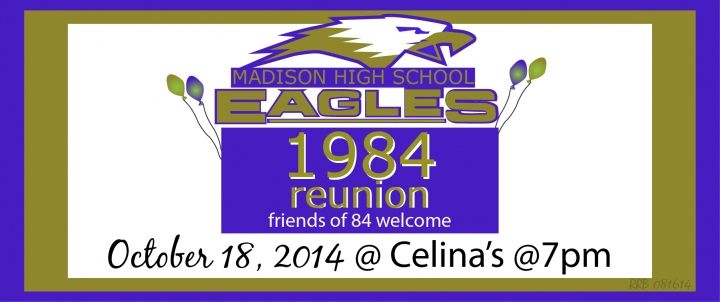 30 year reunion for 1984, and friends