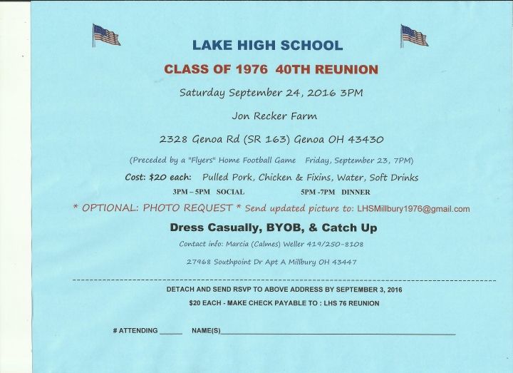 Marcia Calmes - Class of 1976 - Lake High School