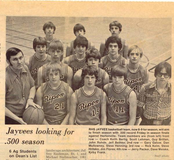 Steve Hritsko - Class of 1979 - Ripon High School
