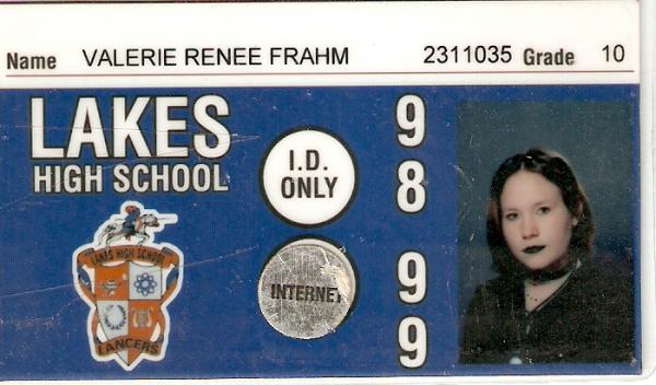 Valerie Renee' Frahm - Class of 2001 - Lakes High School
