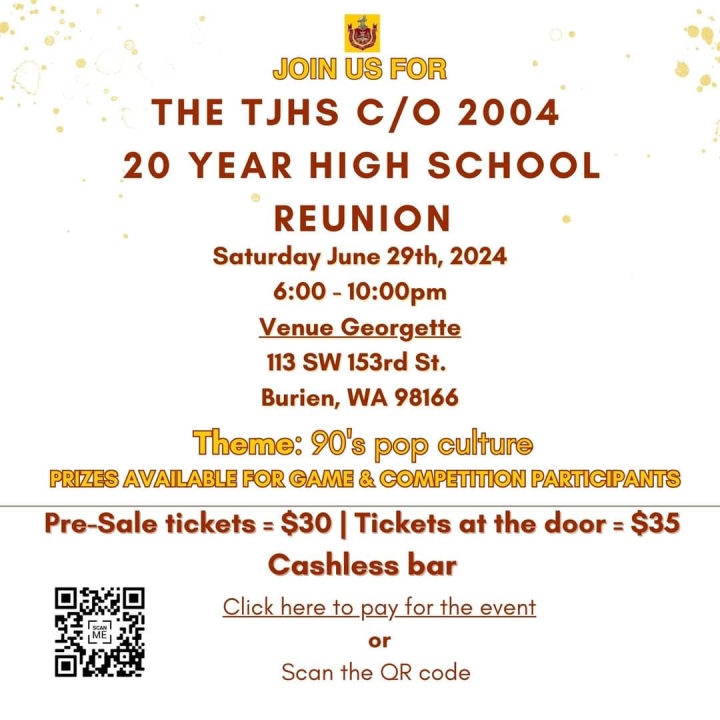 Class of 2004 TJHS 20th Reunion