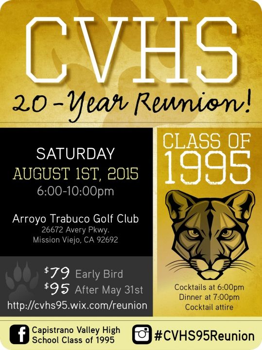 CVHS 20 Year Reunion - - Class of 1995
