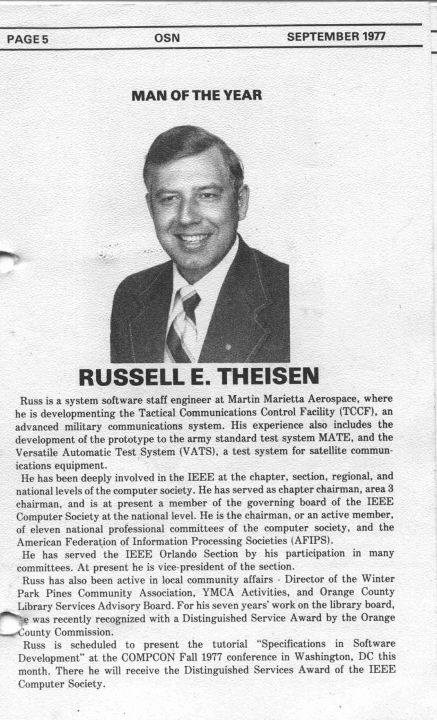 Russell Theisen - Class of 1955 - Granby High School
