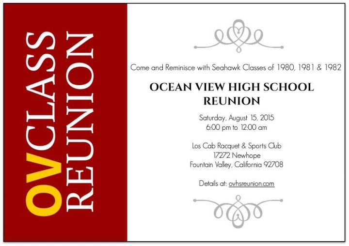 OVHS Classes of 1980, 1981 & 1982 Reunion