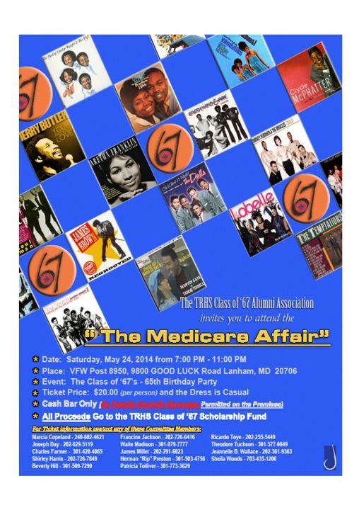 Class of '67, 65th Birthday Party, "The Medicare Affair"!!!