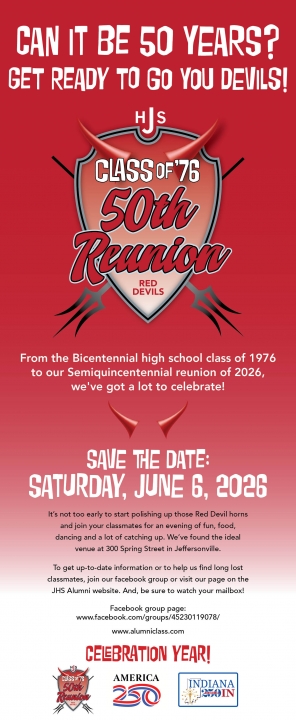 Jeffersonville High School Semiquincentennial Class of 1976