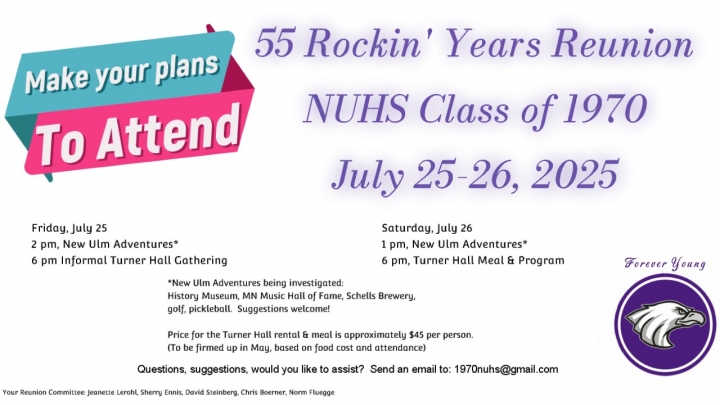 55 Year Reunion, NUHS Class of 1970
