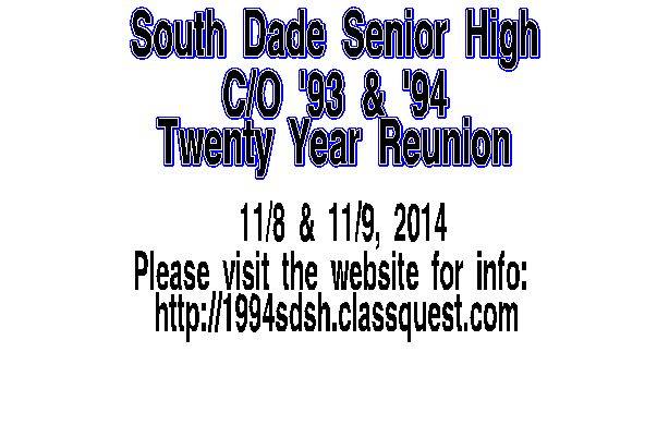 Jeanette Angene - Class of 1994 - South Dade High School