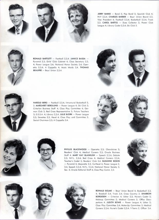 Jerry Bakke - Class of 1961 - Denfeld High School