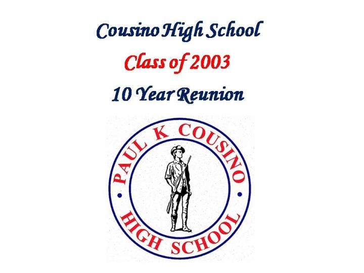Cousino High School Class of 2003 10 Year Reunion