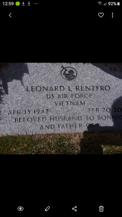 Leonard Lee Rentfro - Class of 1961 - Stewardson-strasburg High School