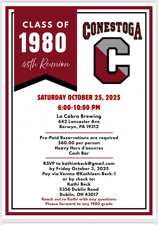 Class of 1980 45th Reunion