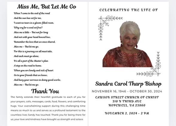 Sandra Tharp Bishop