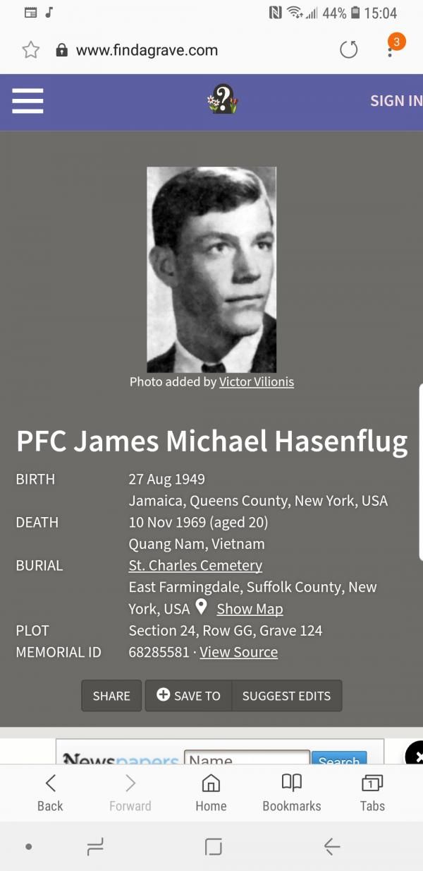 Pfc James Hasenflug Usmc