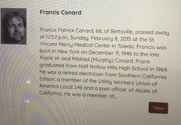 Francis (frank) Conard