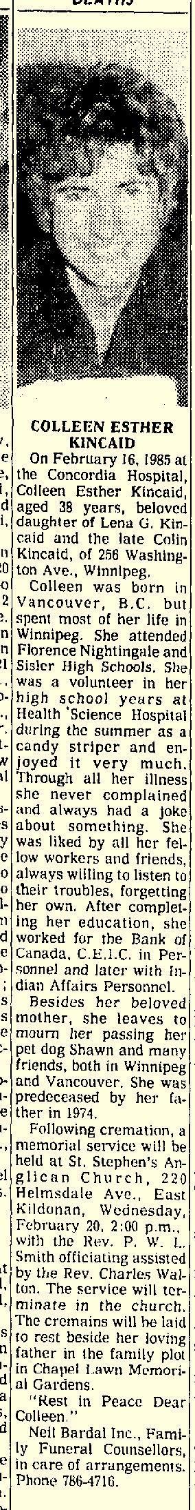 Colleen Esther Kincaid