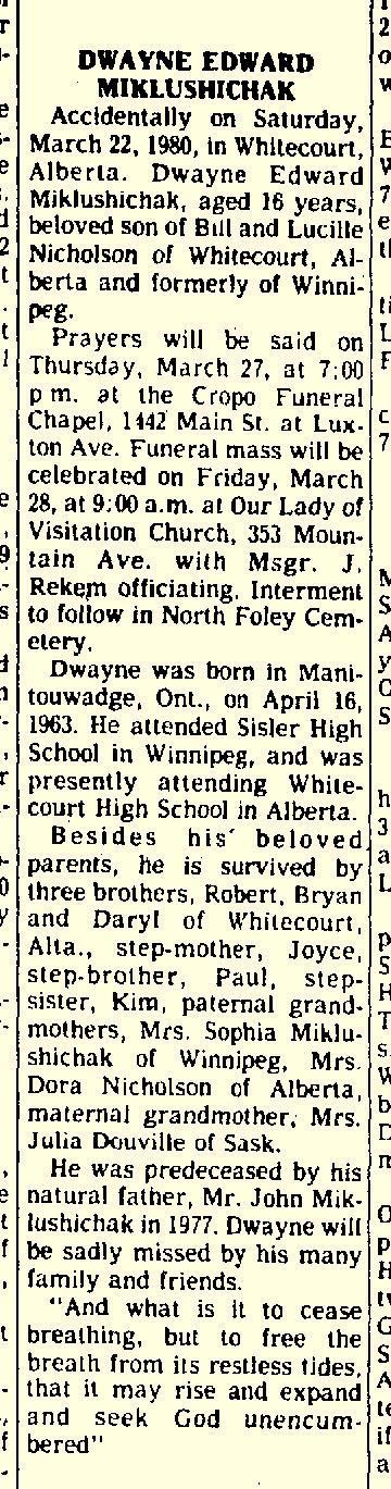 Dwayne Edward Miklushichak