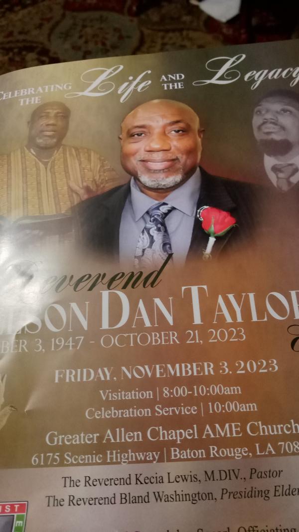 Reverend Nelson Dan Taylor, Sr.