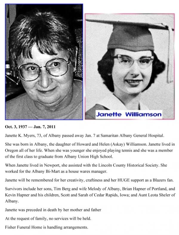 Janette Williamson Myers