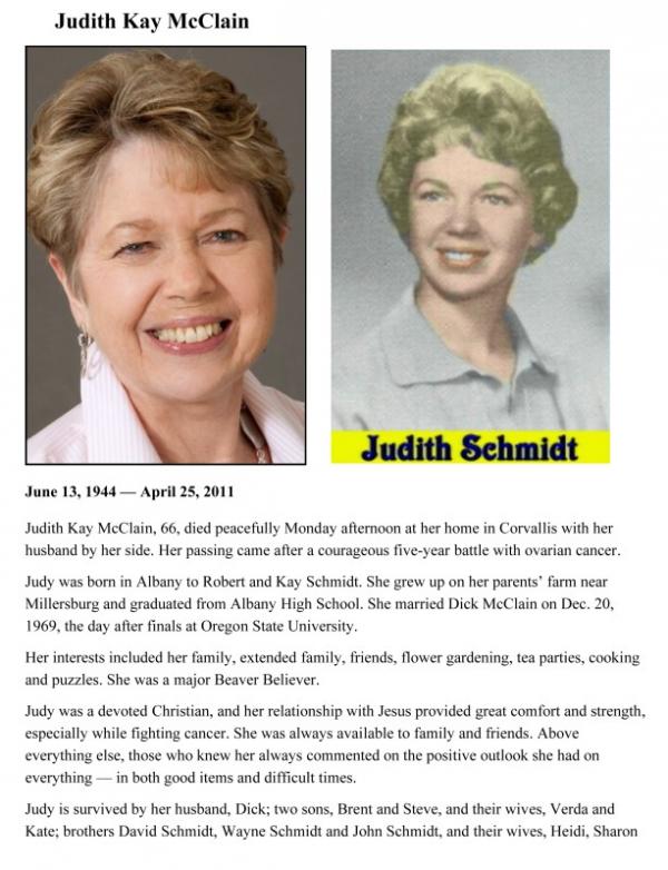 Judith Kay Mcclain (schmidt)
