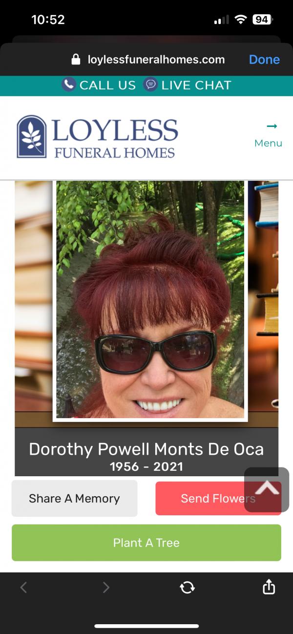 Dorothy “ Dotti” Powell Monts De Oca