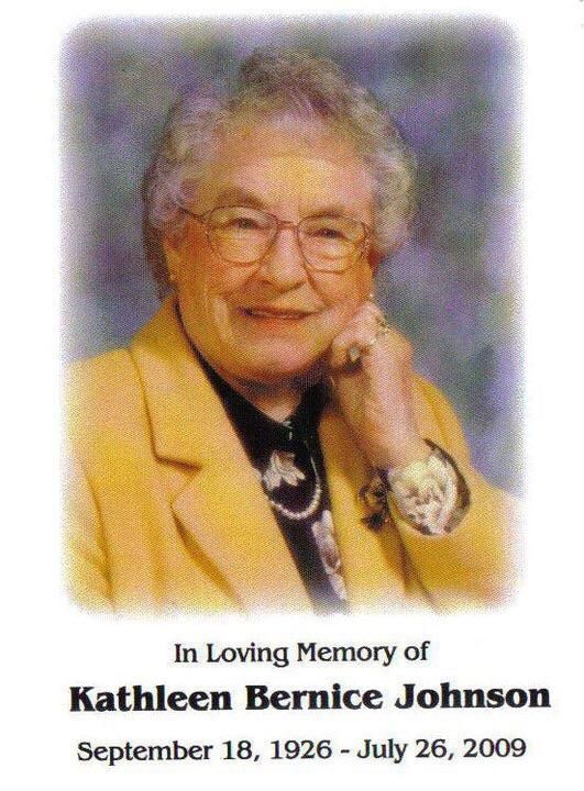 Kathleen Bernice (nee Munday) Johnson