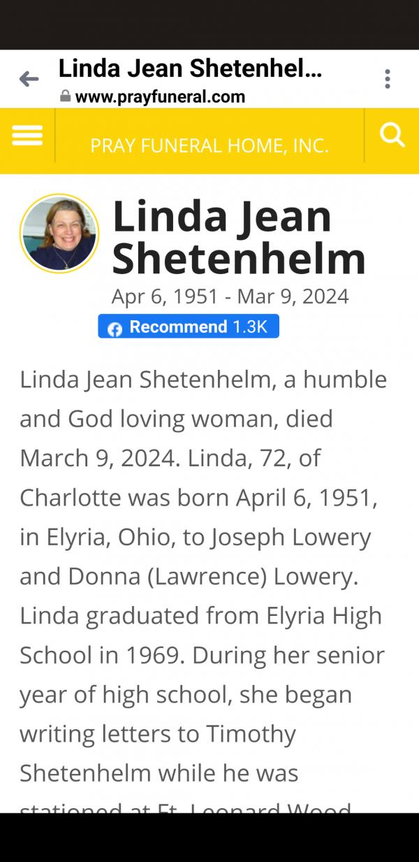 Linda Lowery Shetenhelm