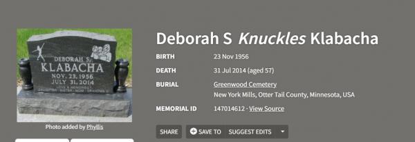 Deborah S. Knuckles Klabacha