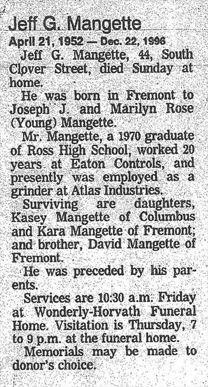 Jeff G Mangette