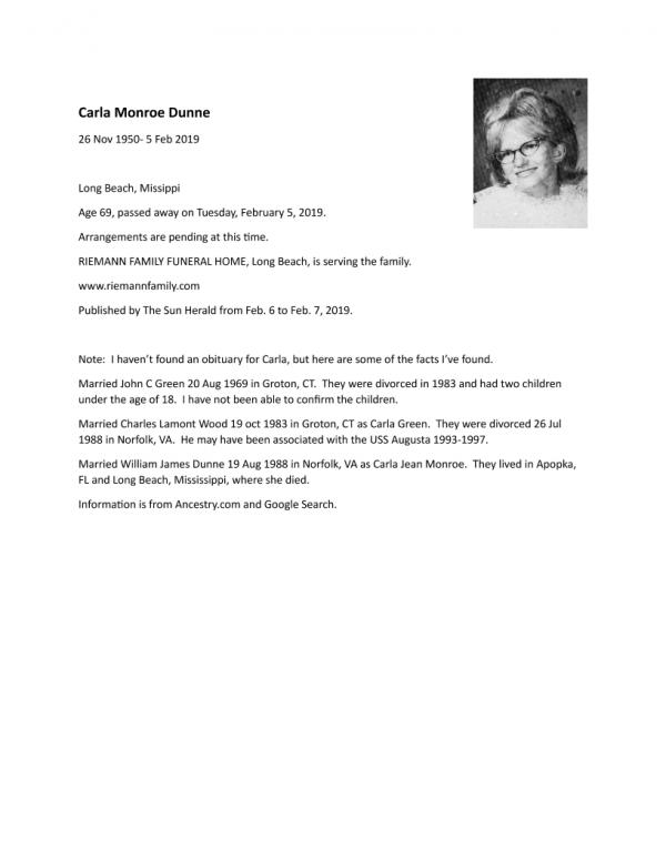 Carla Monroe Dunne