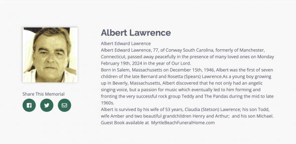 Albert Lawrence Obituary (1946 - 2024) - Beverly, MA