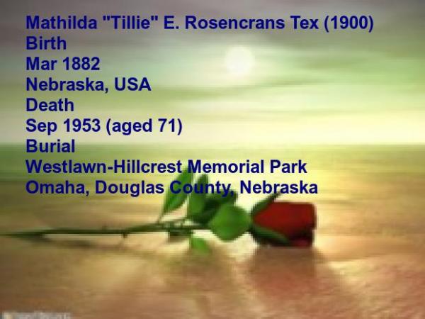 Mathilda E. Rosencrans Tex