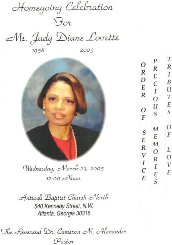 Judy Diane Lovette (formerly Florence)