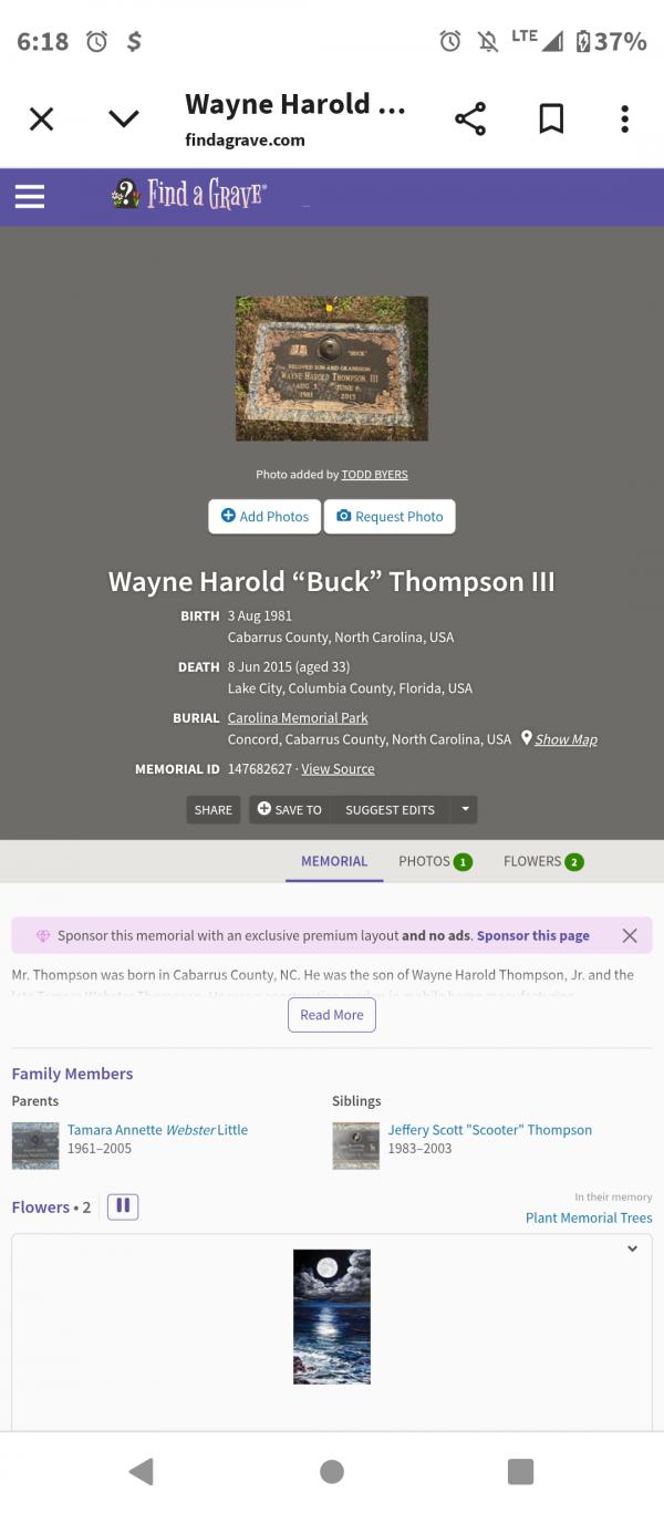 Wayne "buck" Thompson |||