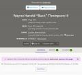Wayne "buck"  Thompson |||