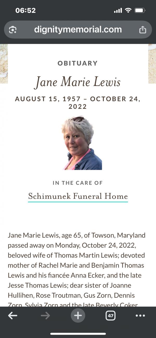 Jane M Zorn (lewis)