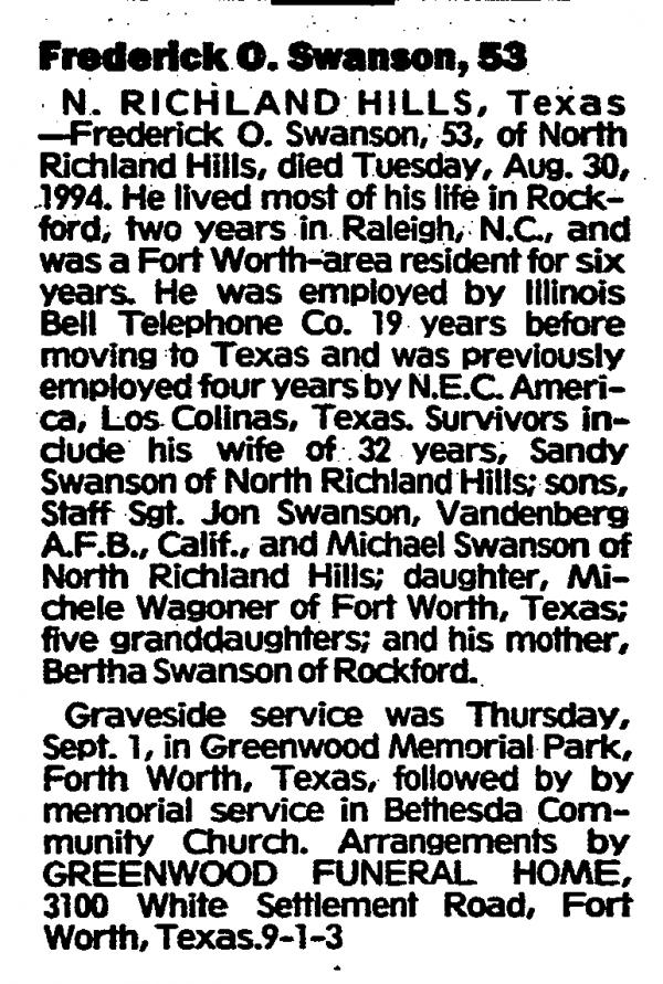 Frederick O. Swanson