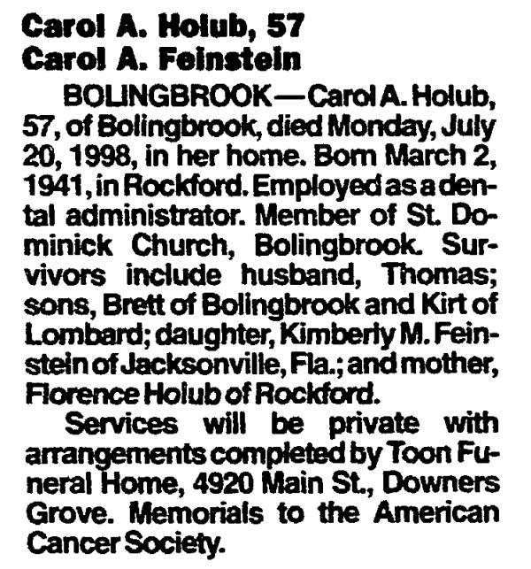 Carol Holub(feinstein)