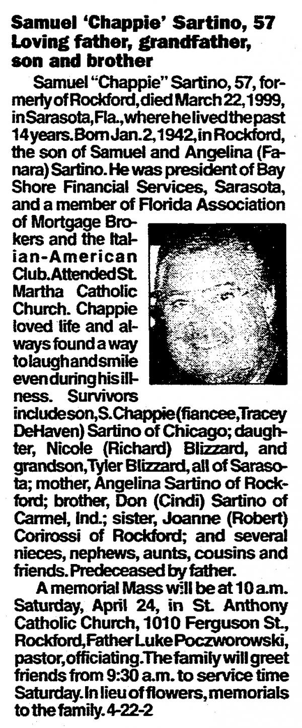 Samuel "chappie" Sartino