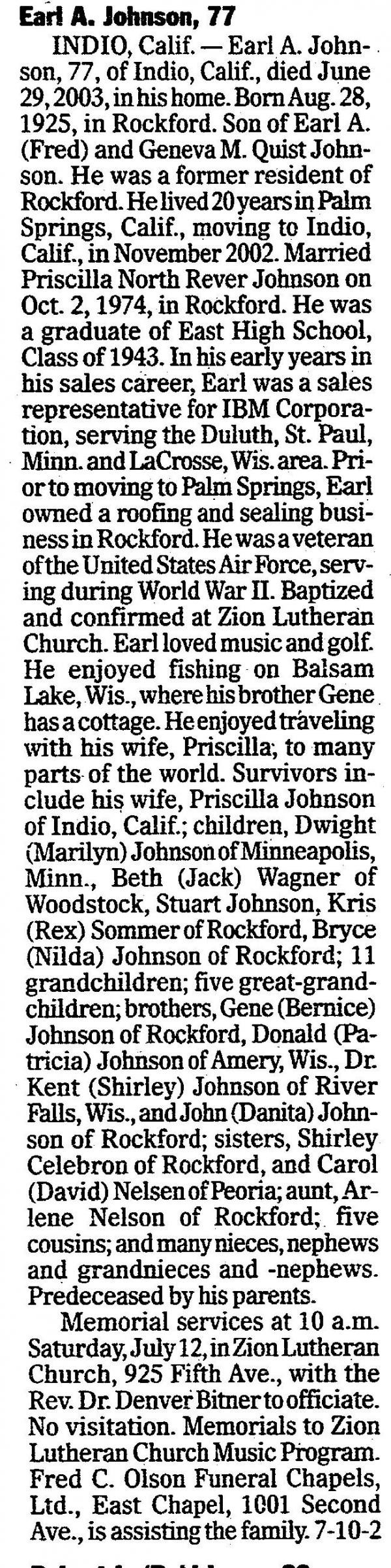 Earl A. Johnson