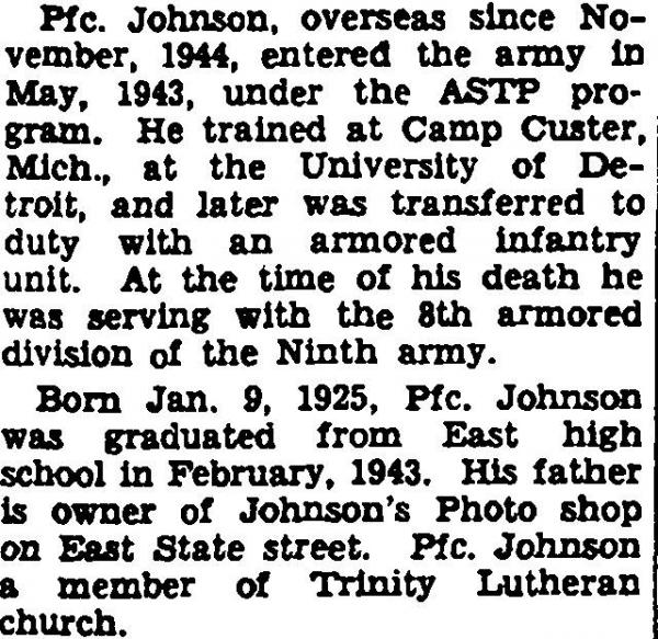 Pvt. James E. Johnson