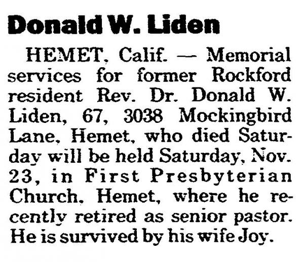 Dr. Donald Liden