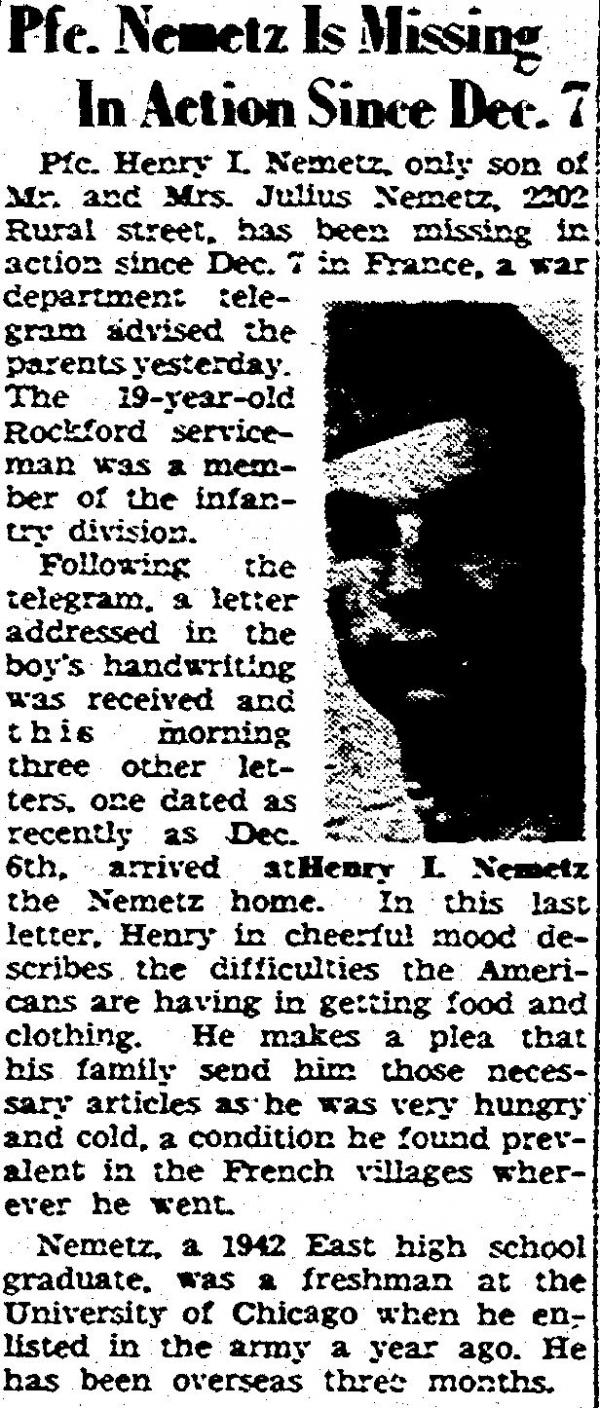 Pfc. Henry I. Nemetz