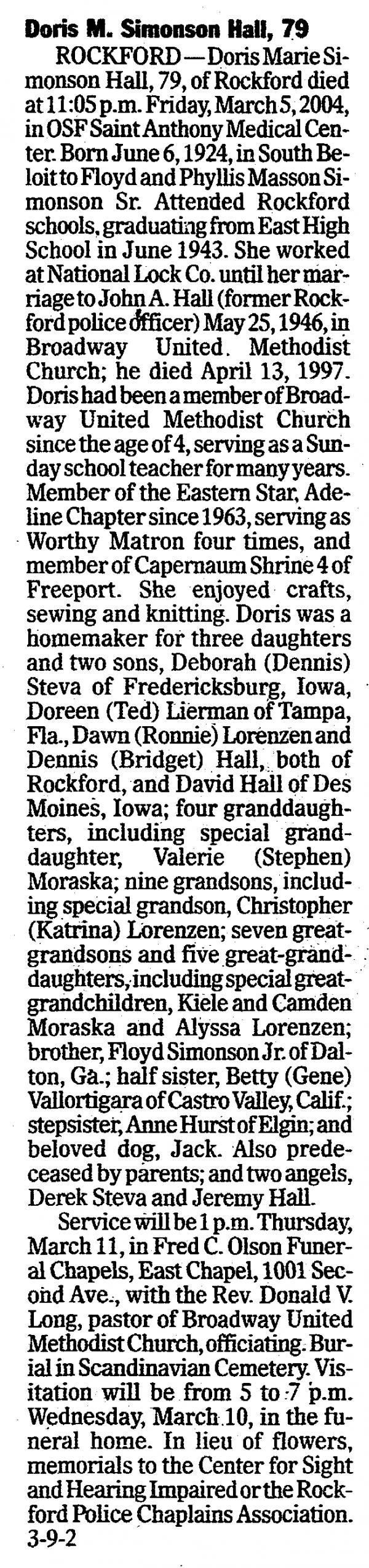 Doris Simonson (hall)